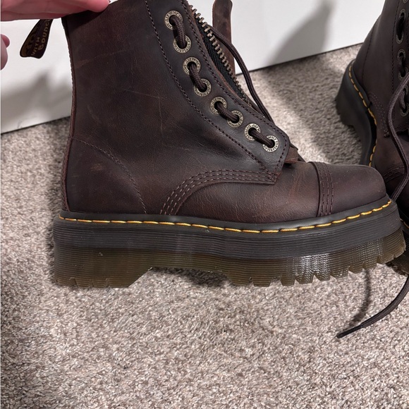 Dr. Martens Jayden Platform Brown Leather Women's size 39/8 - Picture 3 of 9